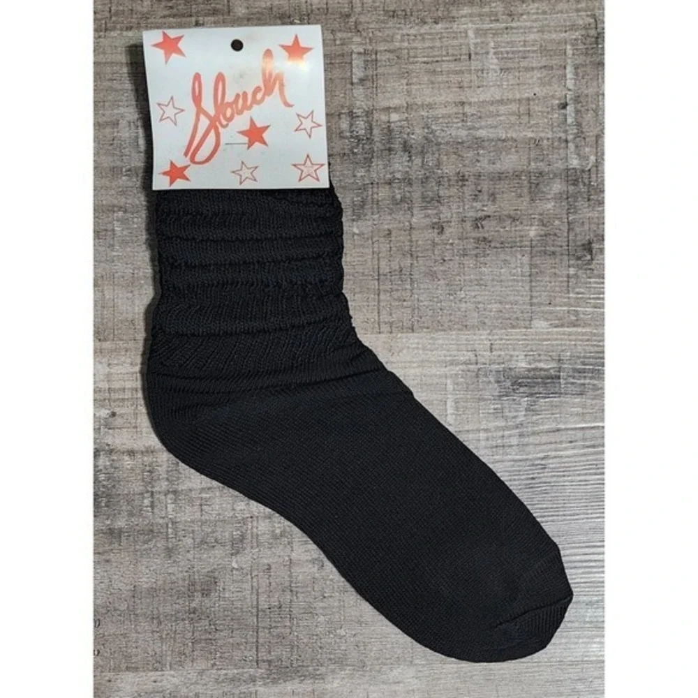 (LOT 4) Vintage Slouch Women's Scrunch Socks Black/White/Terracotta (One Size)